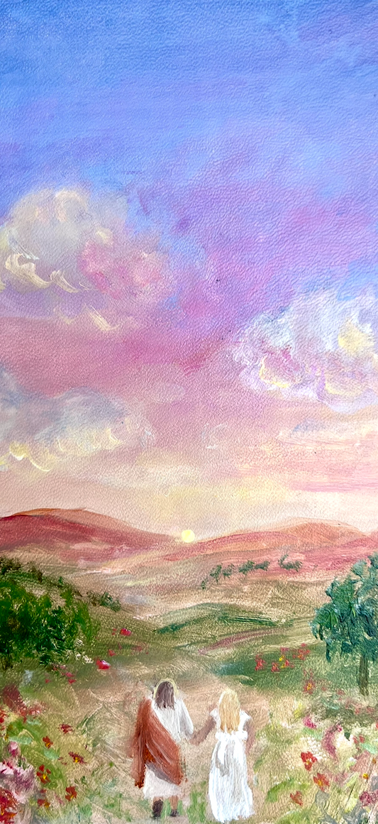 Digital Download | My Beloved | Blonde | Pink and Purple Sky